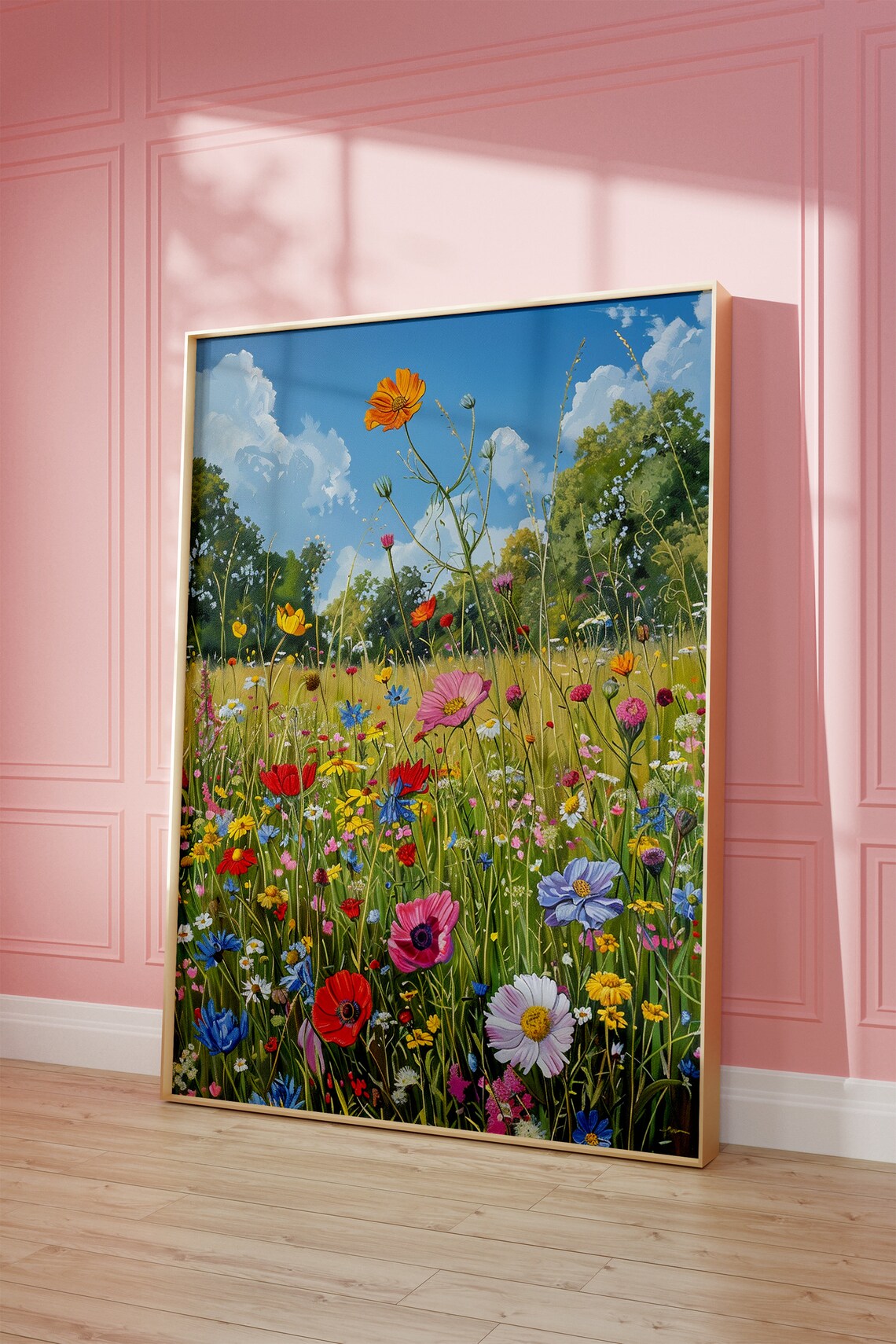 Wildflower Summer Meadow Art Print, Botanical Floral - Image 3