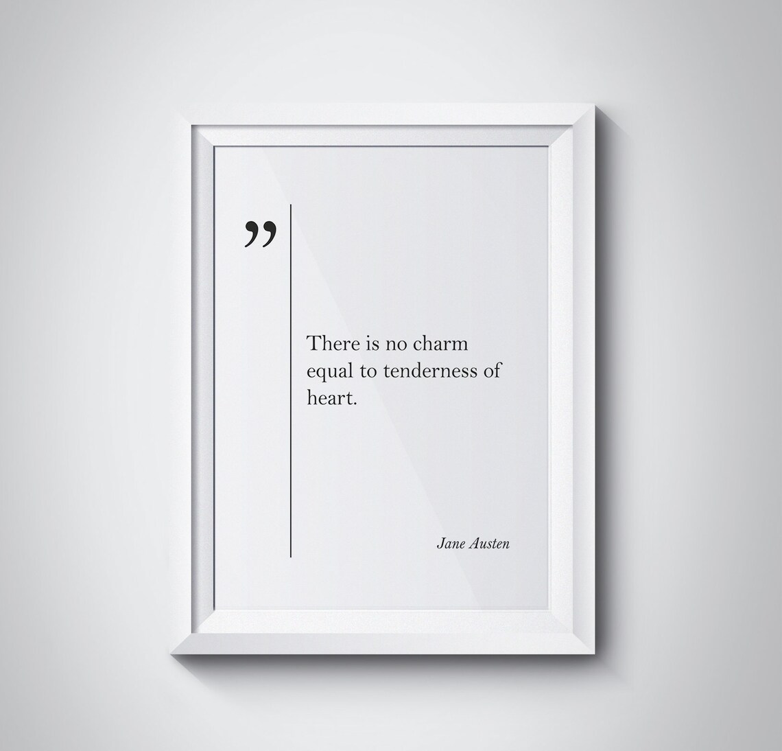 Jane Austen Tenderness of Heart Quote Print Romantic Book Lover Gift