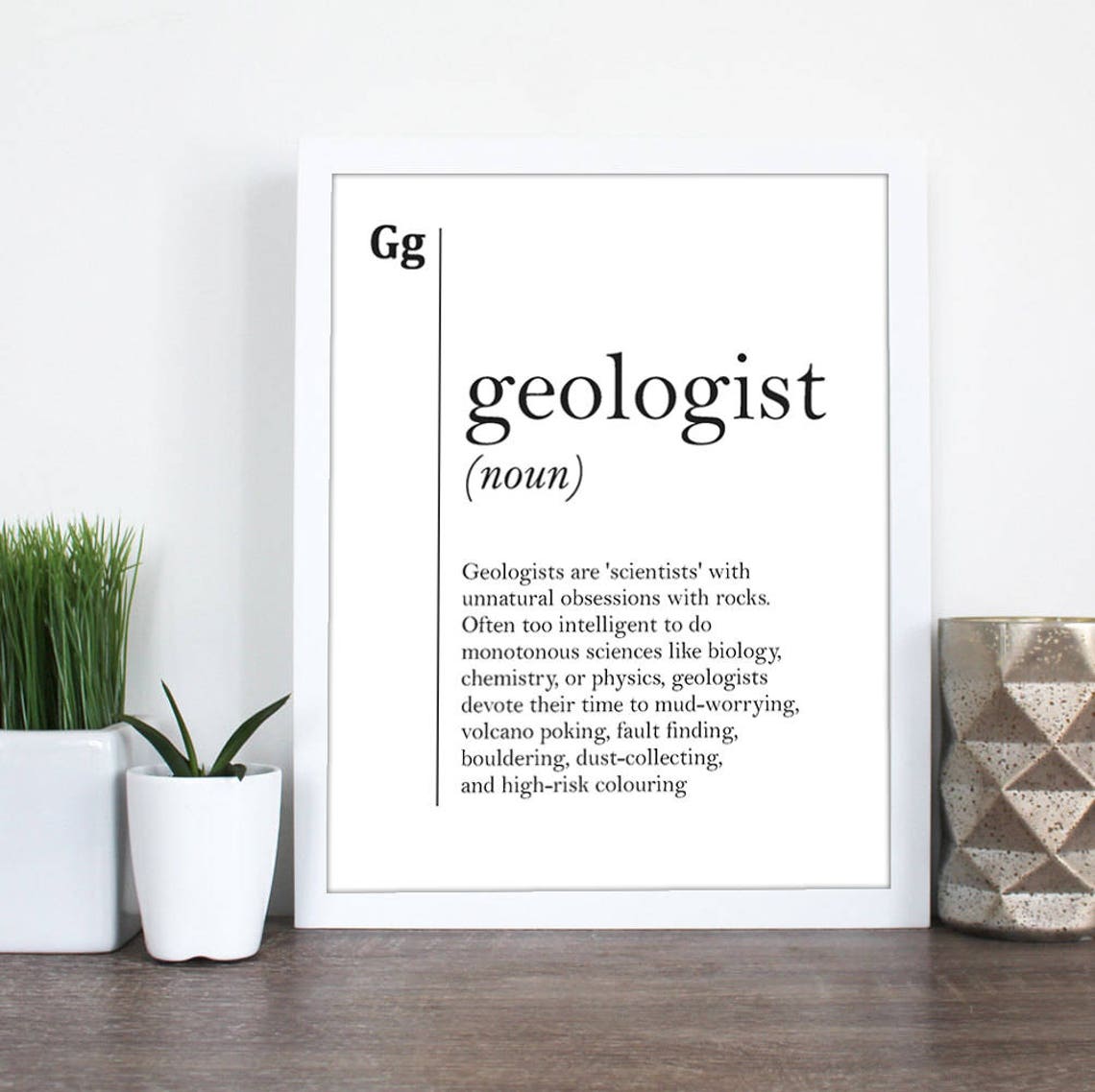 Geologist Funny Dictionary Definition Typography Quote Wall Art - Image 2