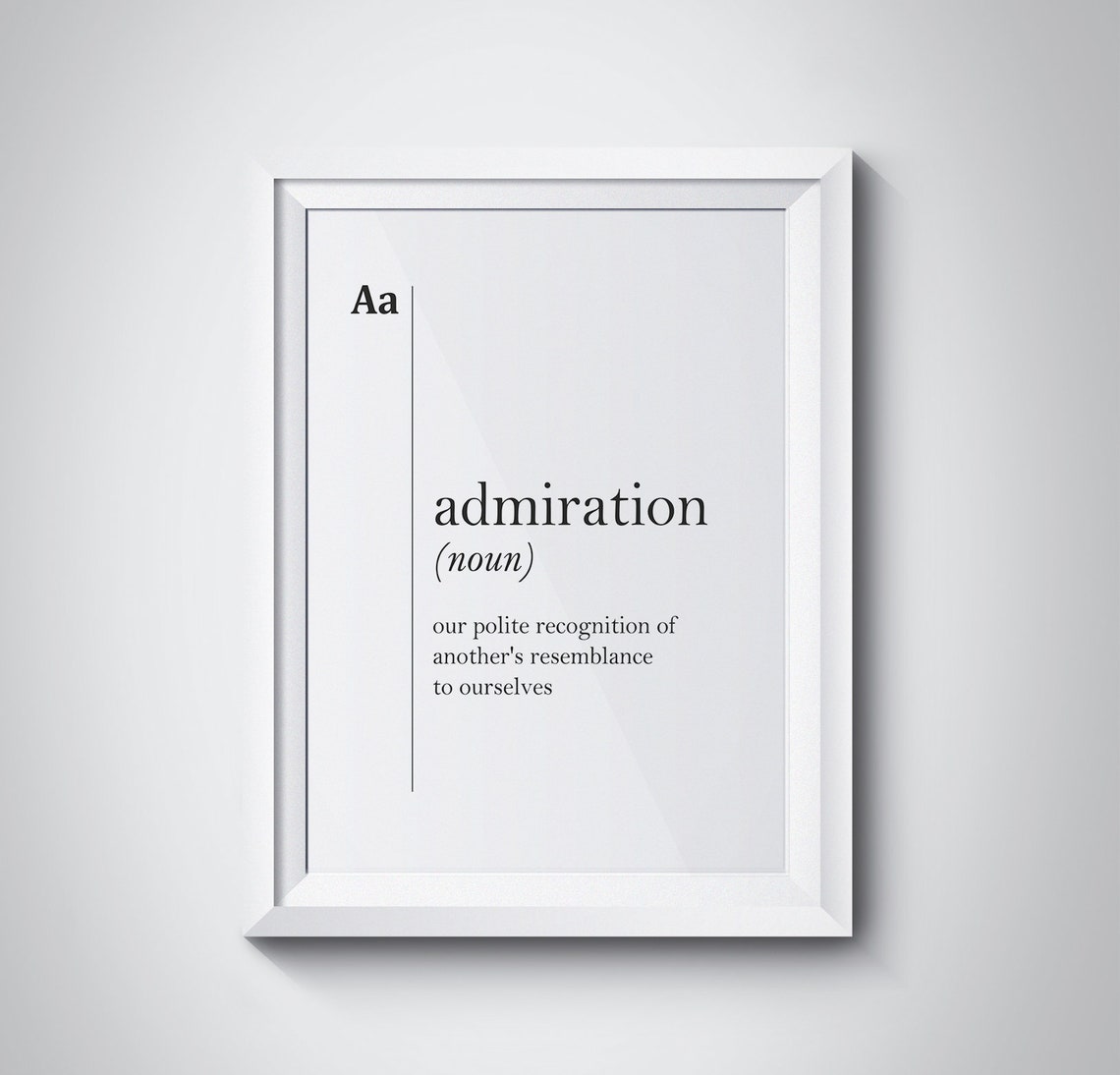 Admiration Funny Dictionary Definition Resemblance Satire Wall Poster