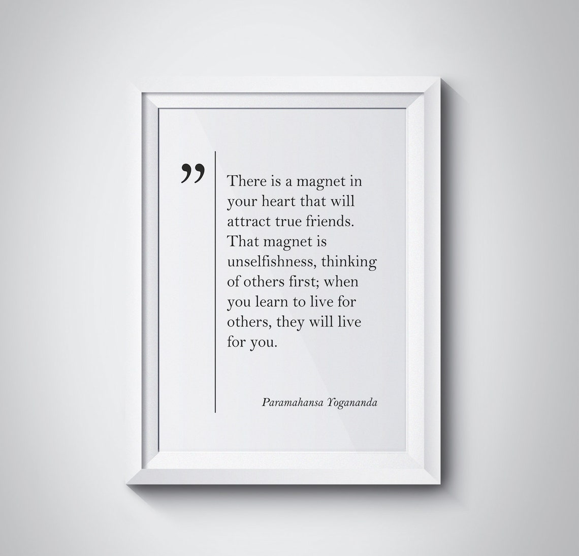 Paramahansa Yogananda Magnet of Heart Friendship Quote Poster