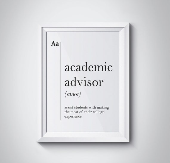 Academic Advisor Definition Print College Coworker Gift New Job Gift Scandinavian Advisor Gift Dictionary University Wall Art Appreciation
