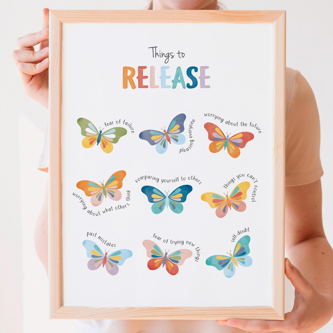 Things To Release Mental Health Therapy Office Poster