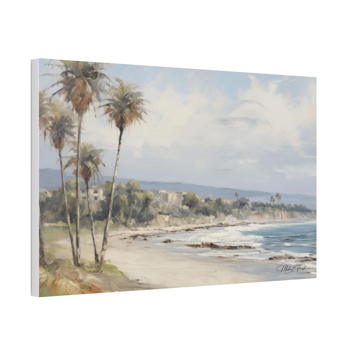 Tropical Beach With Tall Palm Trees And Turquoise Sea Poster - Image 5