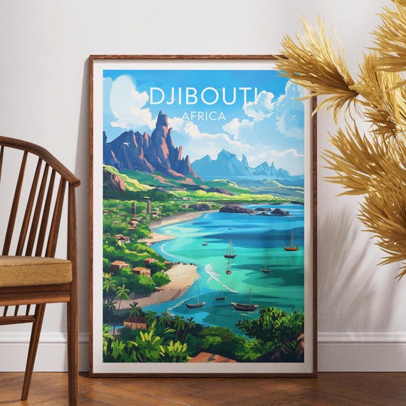 Djibouti Travel Print Wall Art Poster Africa City