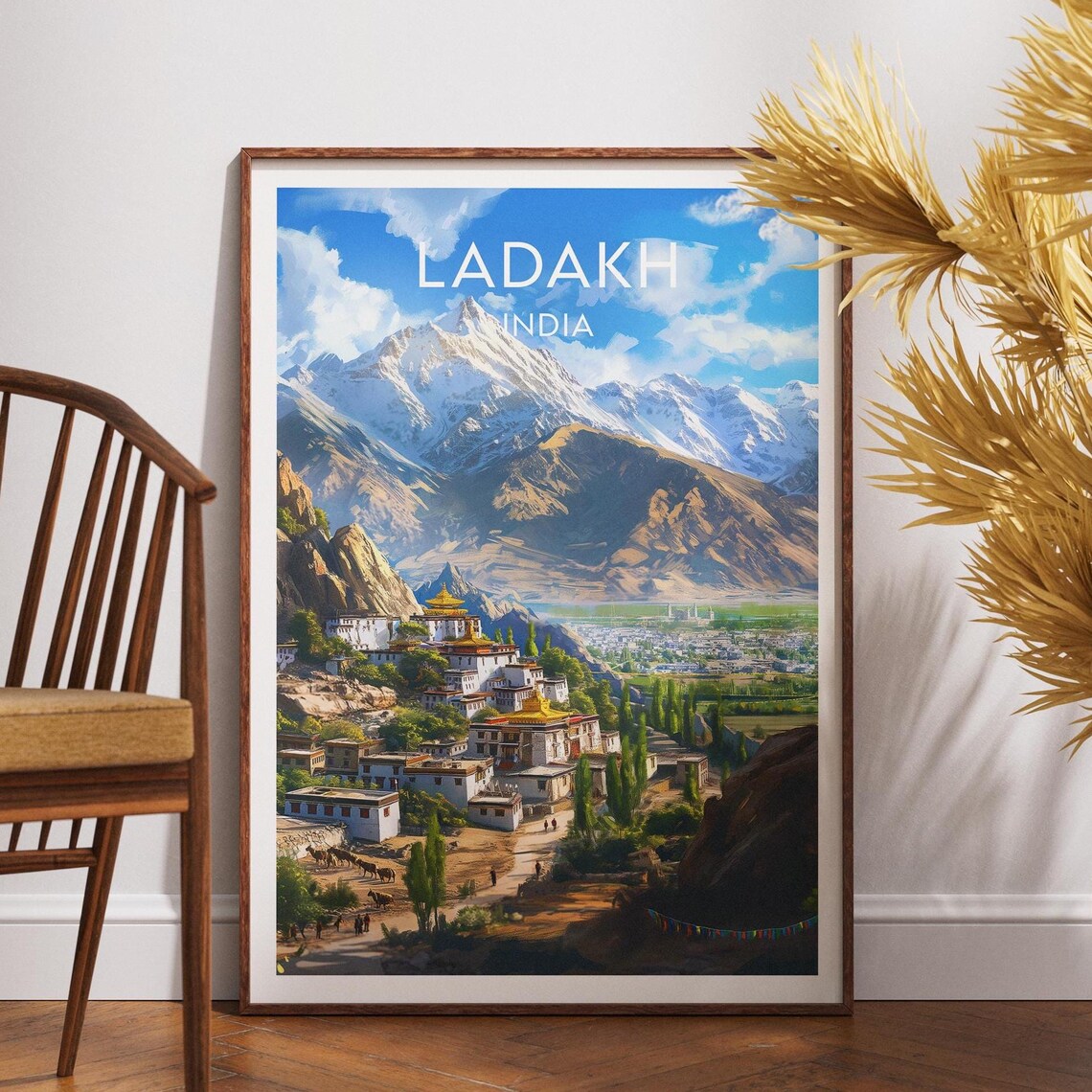 Ladakh Travel Poster, Leh India