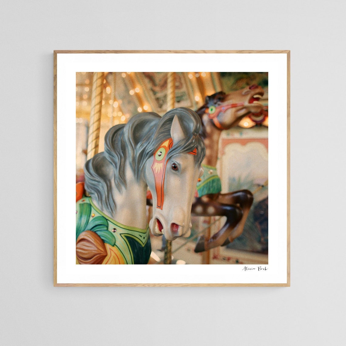 Horse Photograph Carousel Horse Fair, Nursery Art