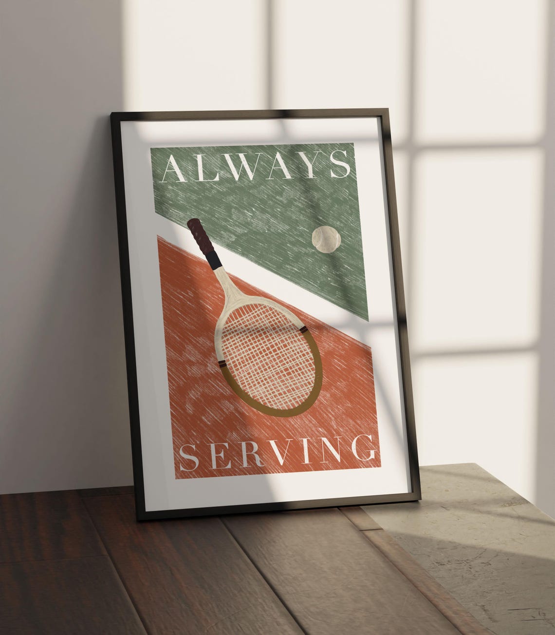 Vintage Tennis Art Print, Tennis Lovers Gift - Image 4