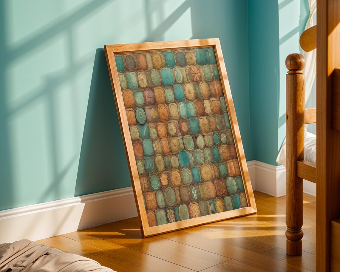 Retro Tile Mosaic, Vintage Seamless Background