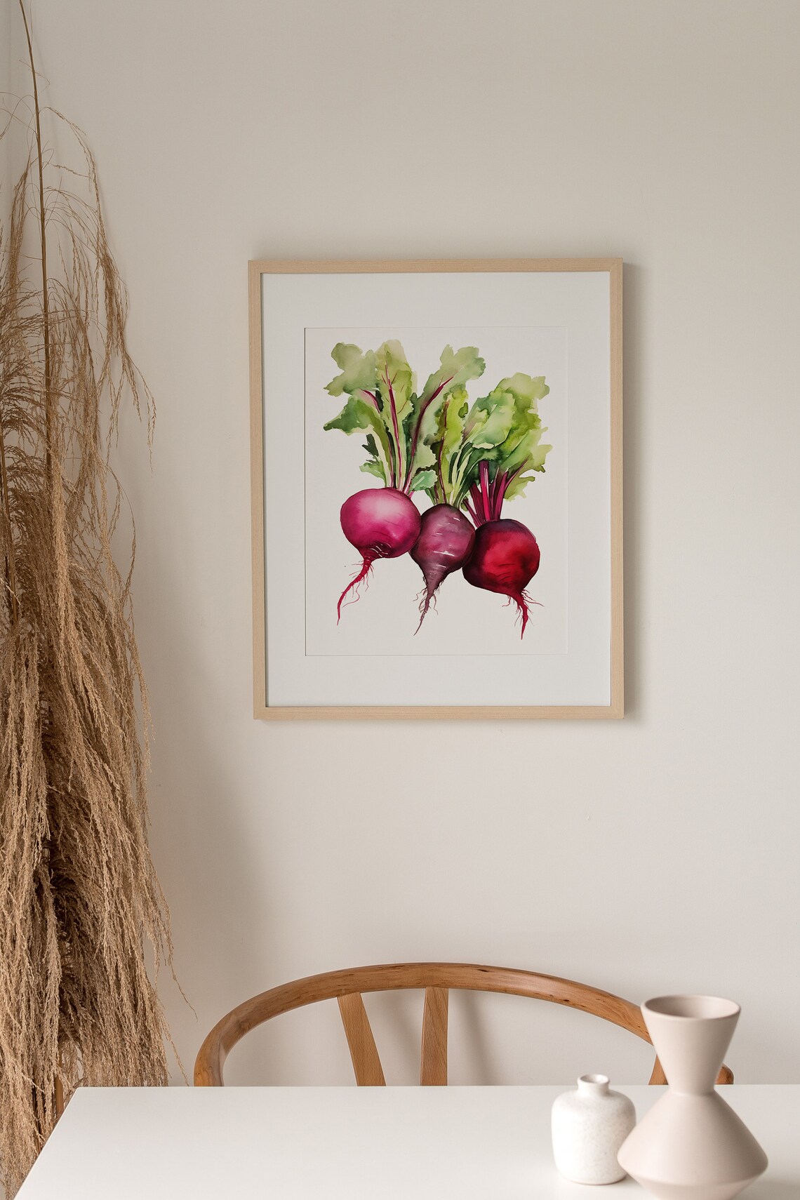 Beet Watercolor Print, Modern Farmhouse Kitchen Art - Image 2