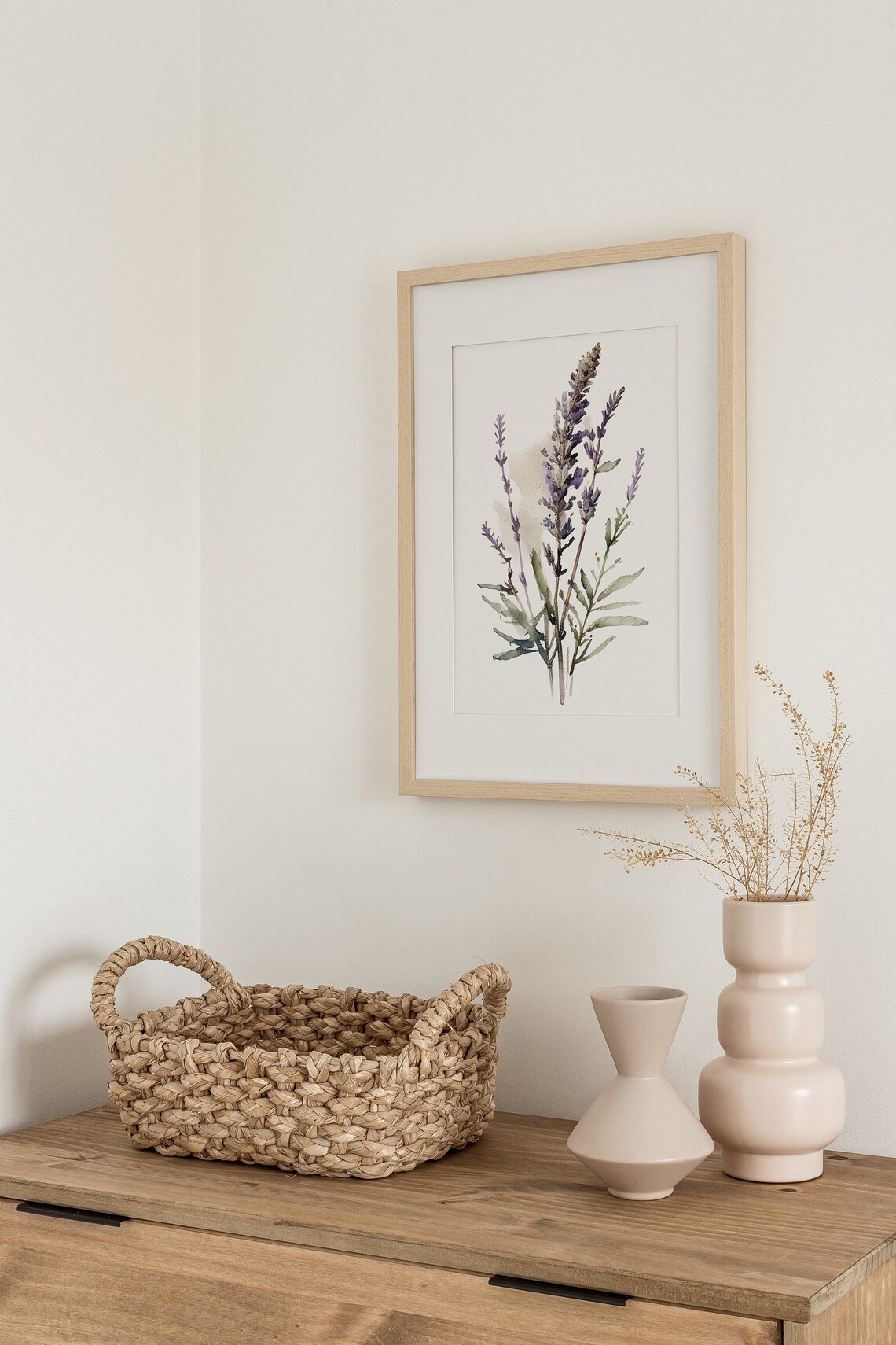 Lavender Watercolor Tuscany Wildflowers Art Print - Image 4