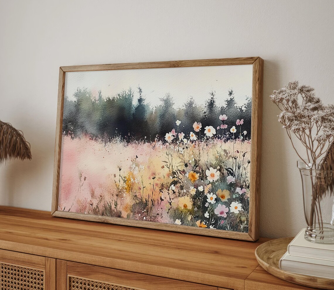 Wildflowers Painting Gunnison Forest Watercolor Art Print - Image 4