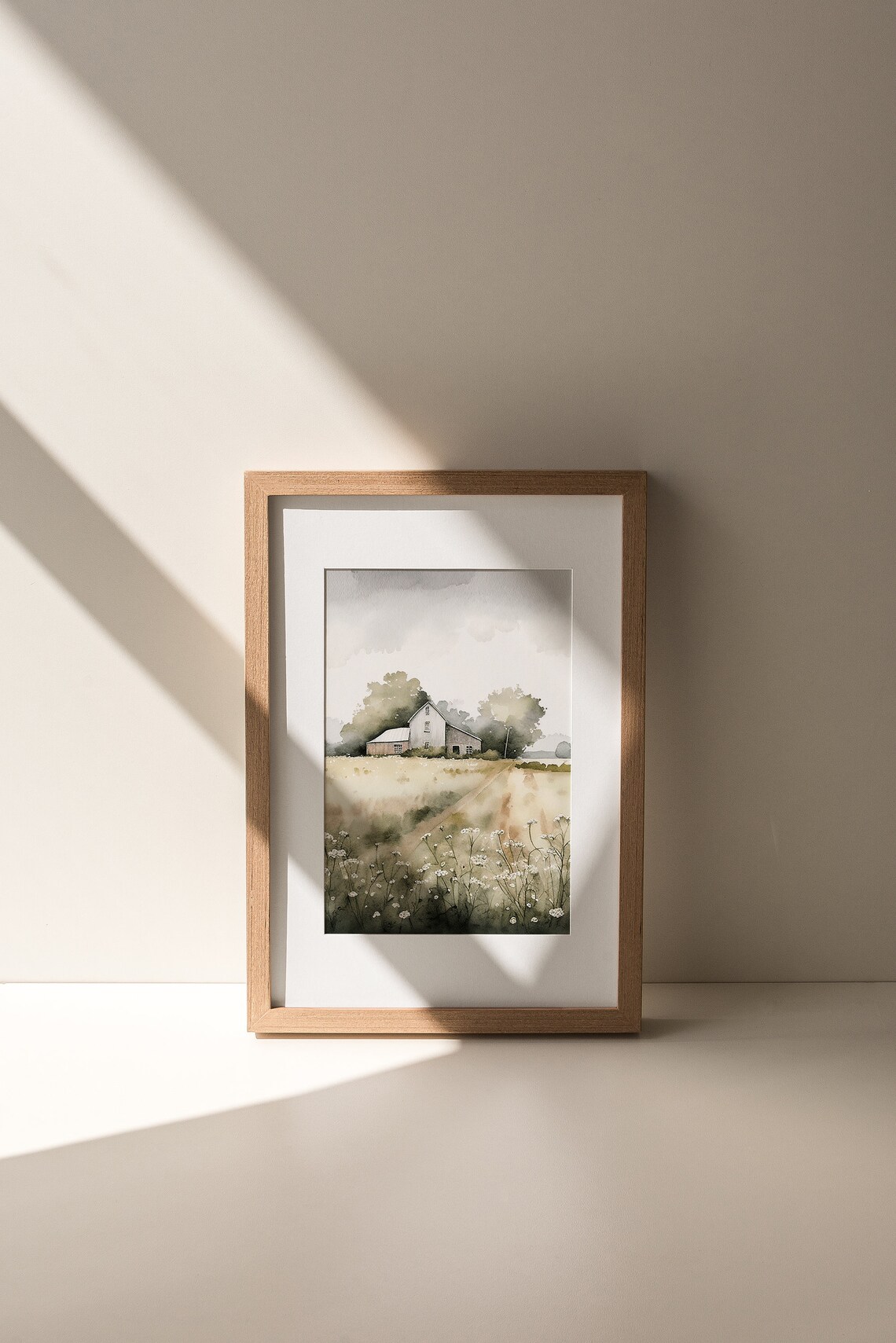 Farm Painting Wildflowers Watercolor Art Print - Image 4