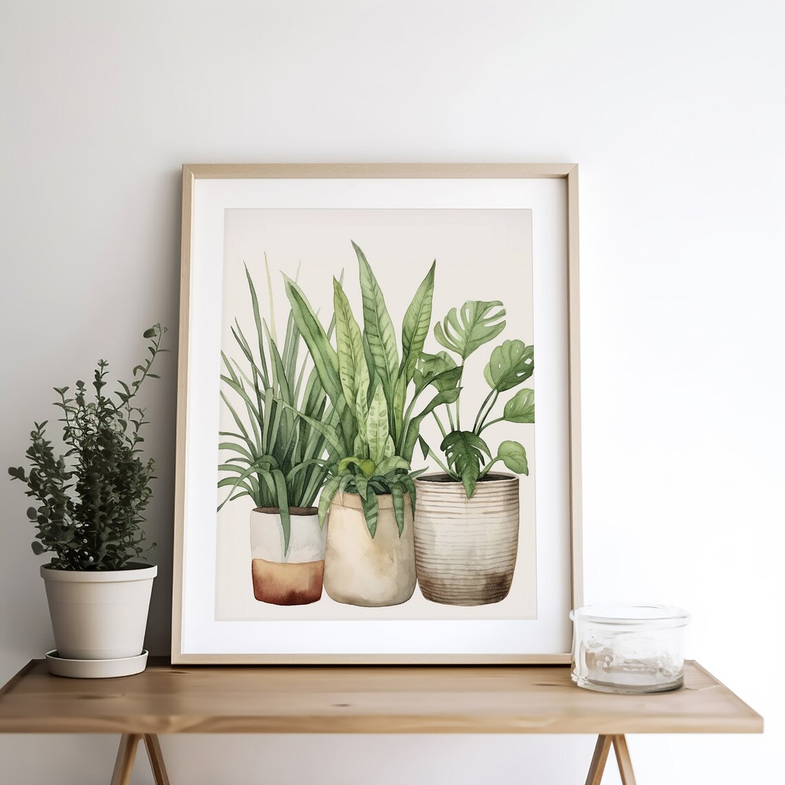 House Plant Botanical Watercolor Art Print, Monstera - Image 5