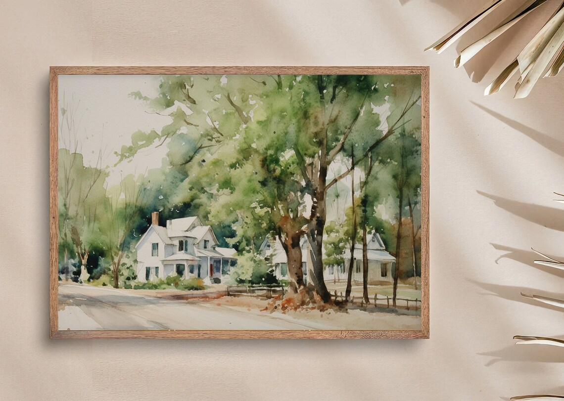 Summerville, South Carolina Main Street Cityscape Art Print - Image 2