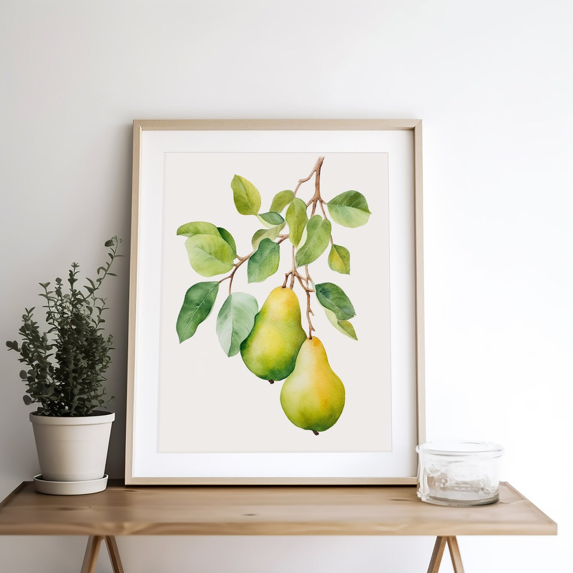 Pear Branch Botanical Watercolor Kitchen Fruit Orchard Poster - Image 5