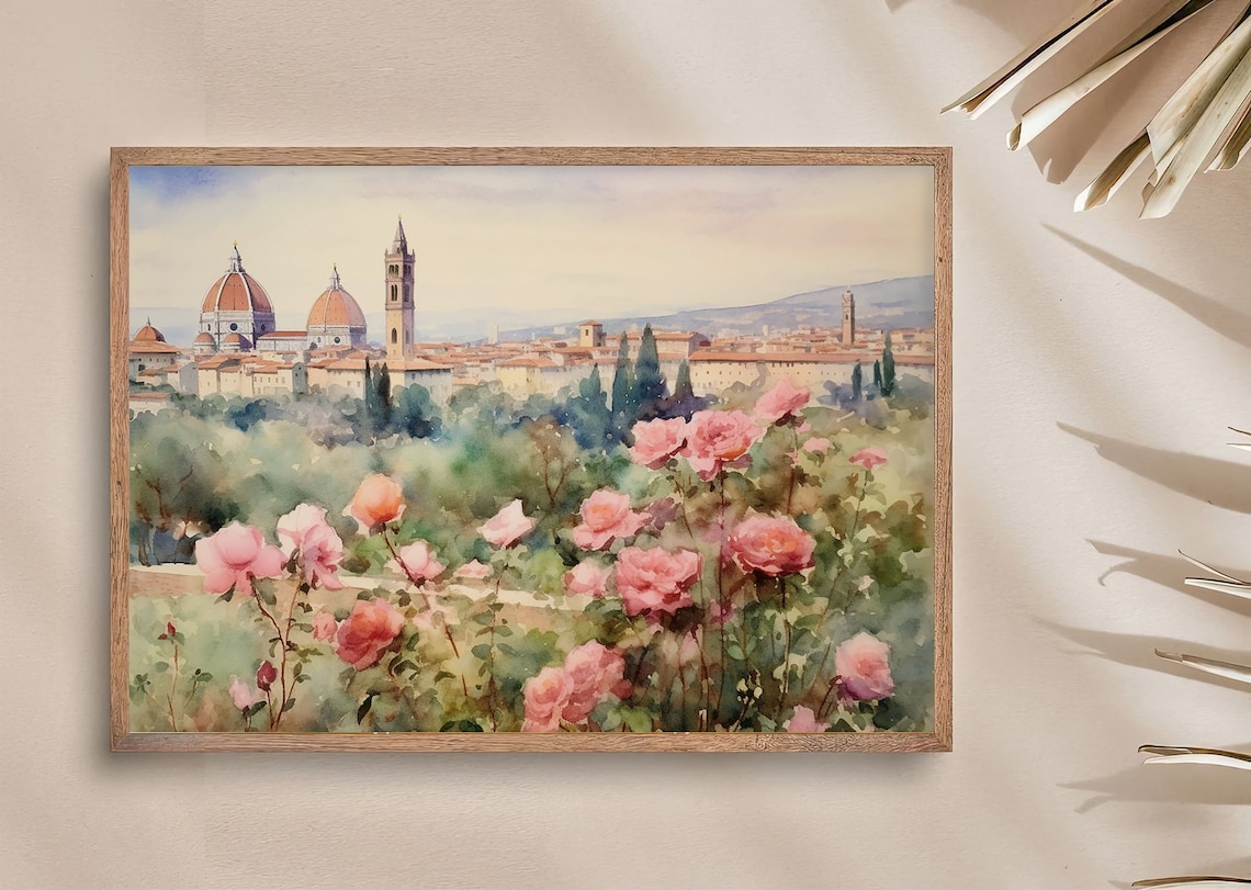Florence Watercolor Italian Cityscape Art Print - Image 4