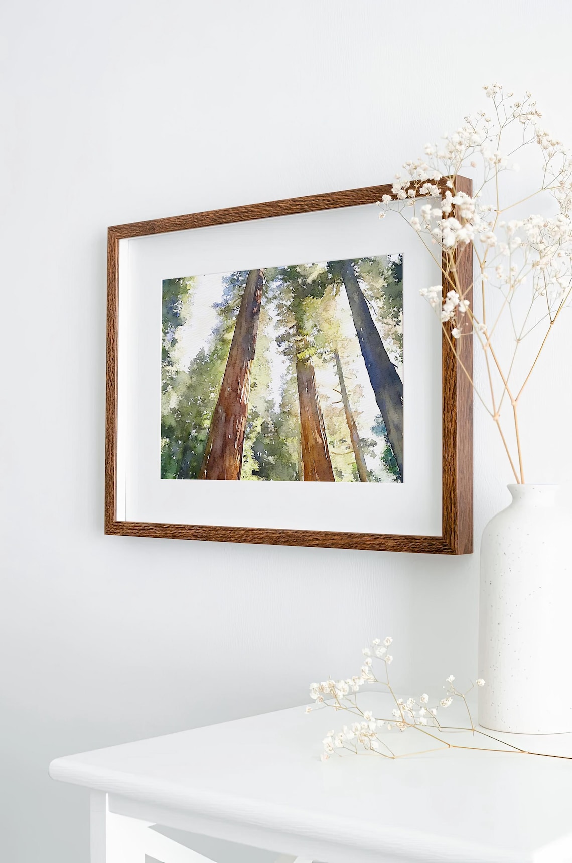 Humboldt Redwoods Watercolor Art Print, National Park - Image 2