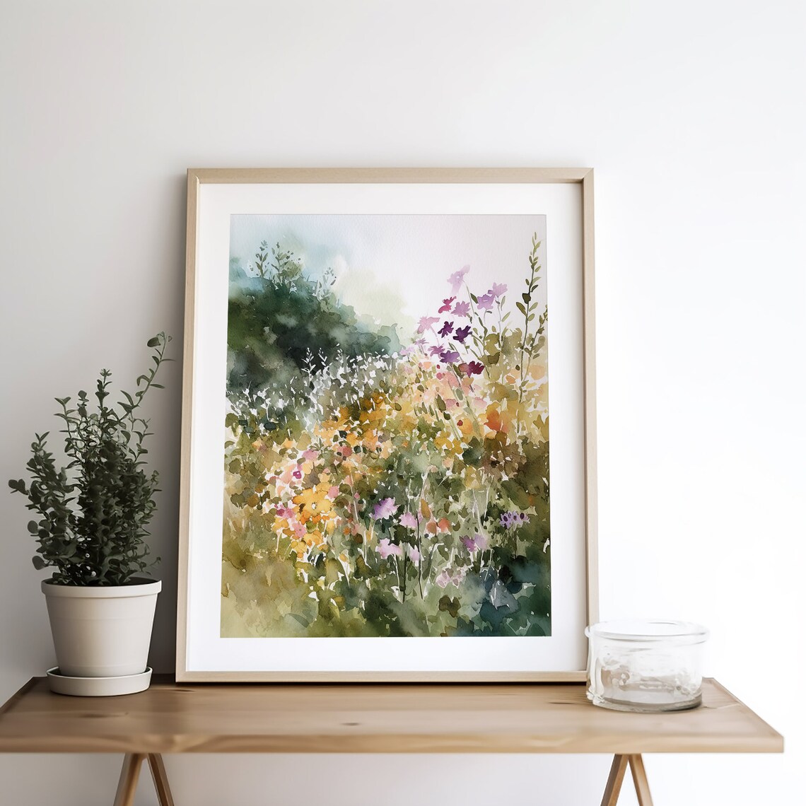 Field Of Flowers Watercolor Art Print, Wildflowers - Image 5