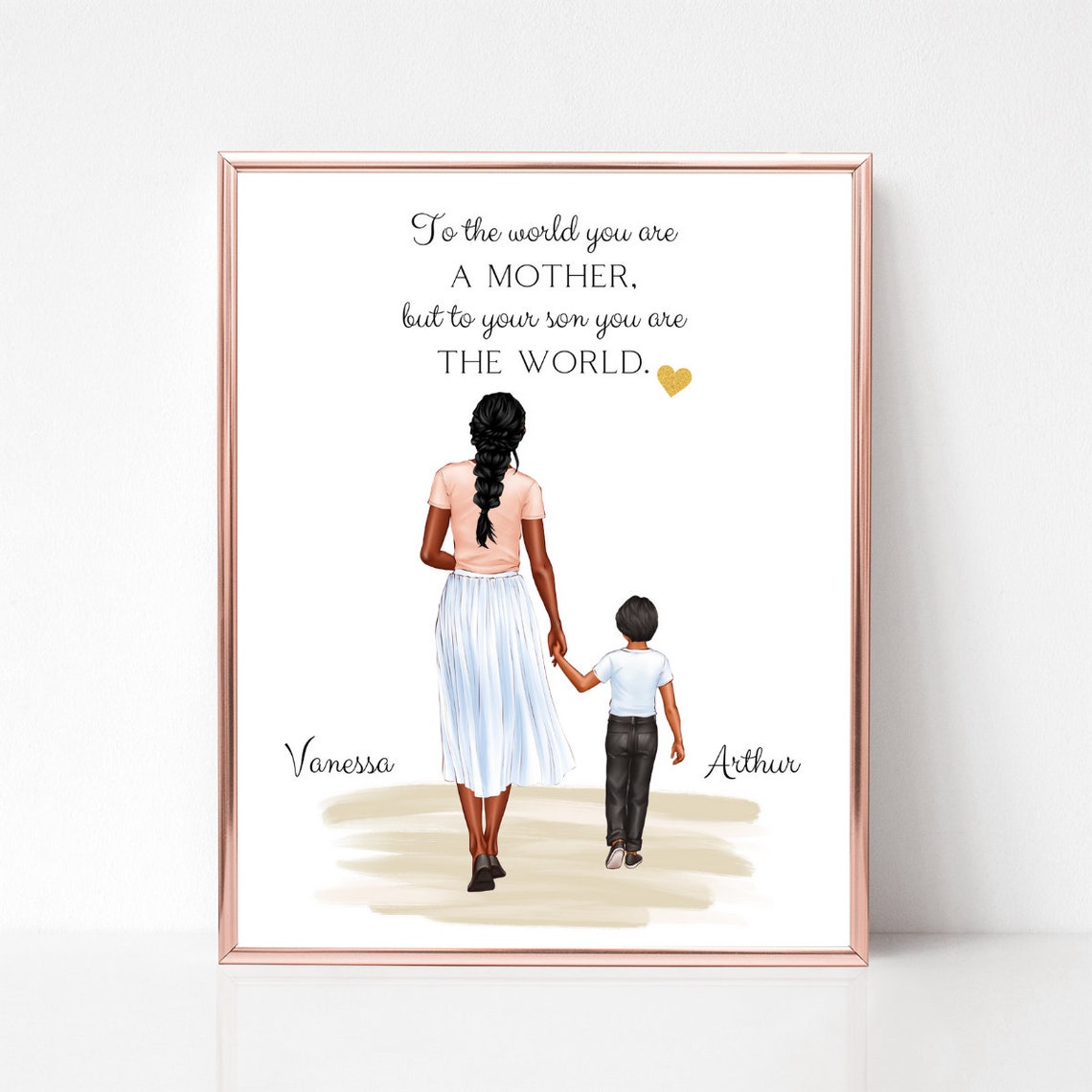 Mother and Son Holding Hands Walking From Behind Mom Quote Poster - Image 2