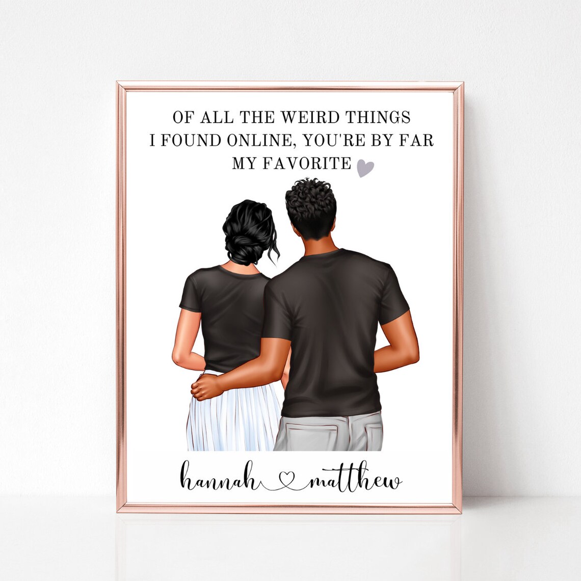 Funny Couple Weird Things I Found Online Sweet Love Quote Poster - Image 3