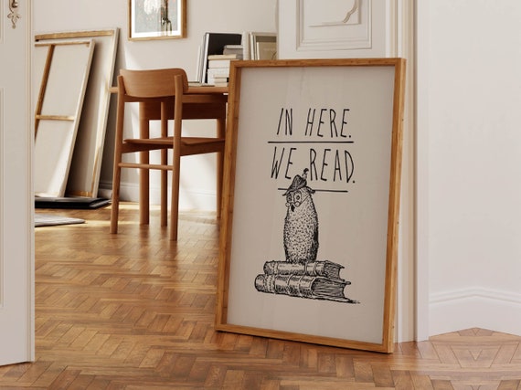 Reading Owl Bathroom Art Print Bathroom Wall Decor Guest Bathroom Wall Art Funny Bathroom Poster Toilet Humor Cute Gift For Her