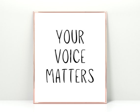 Your Voice Matters Diversity Classroom Poster Print