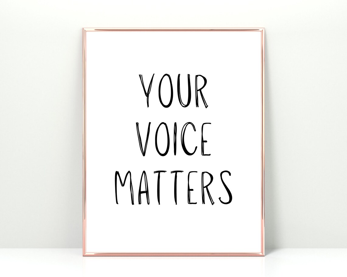 Your Voice Matters Diversity Classroom Poster Print