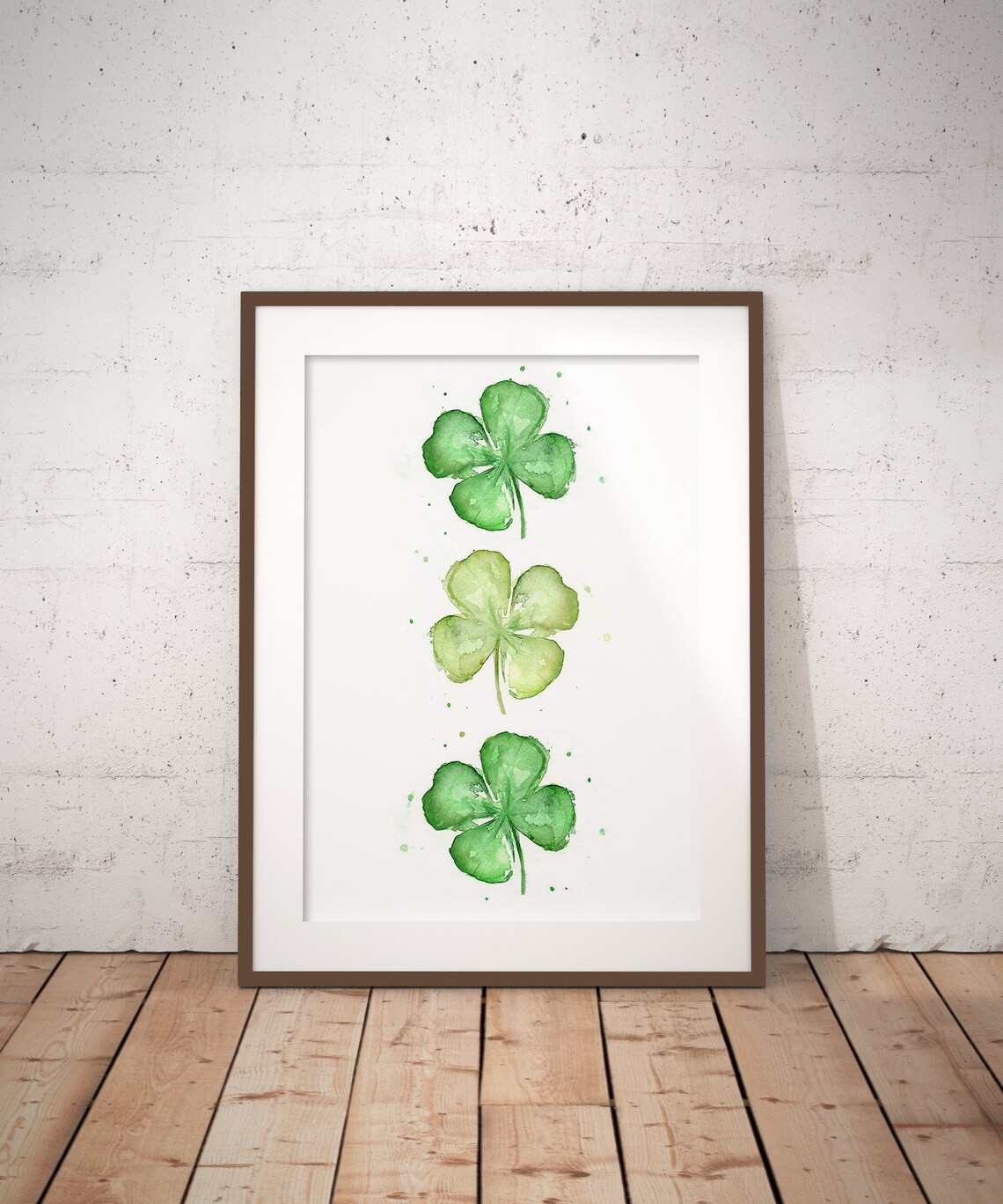 Three Four Leaf Clovers St. Patrick's Day Art Print - Image 4