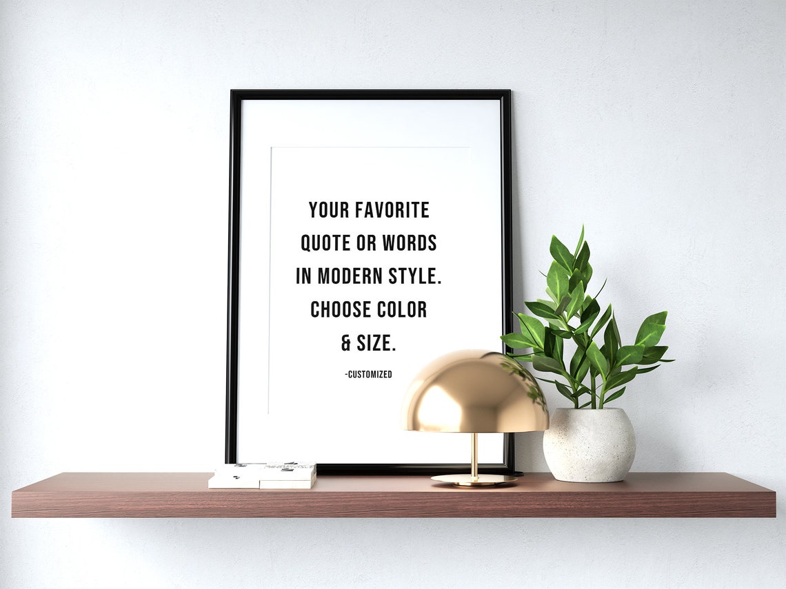 Custom Quote Poster Sample Modern Style Personalized Sign Decor - Image 3
