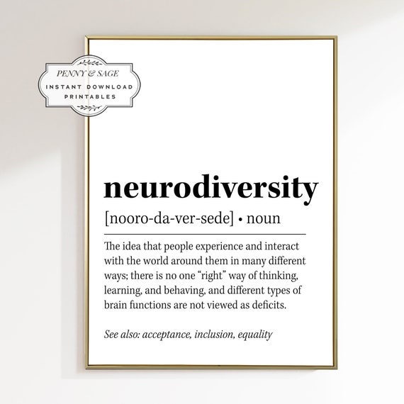Neurodiversity Quote Print, Counselor Wall Art