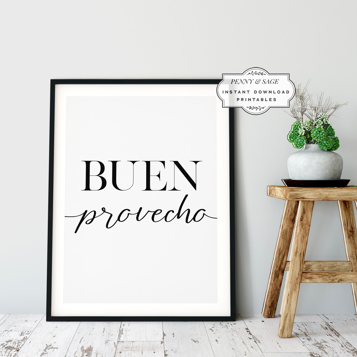 Buen Provecho Kitchen Decor Dining Room Art Print