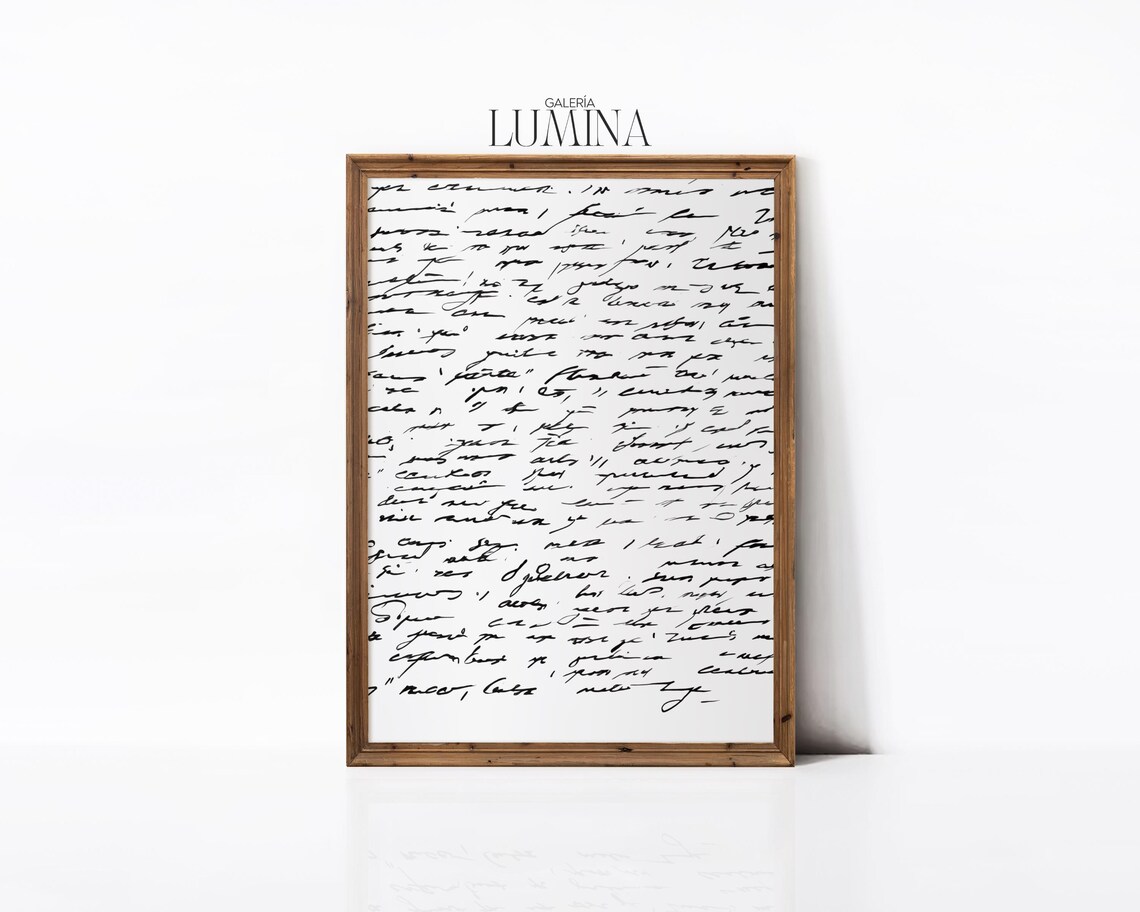 Handwritten Letter Vintage Calligraphy Art Print - Image 3