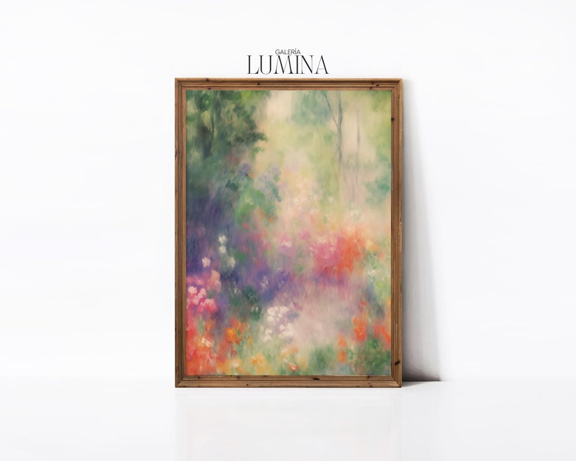 Impressionist Garden Colorful Floral Landscape Dreamy Poster - Image 2