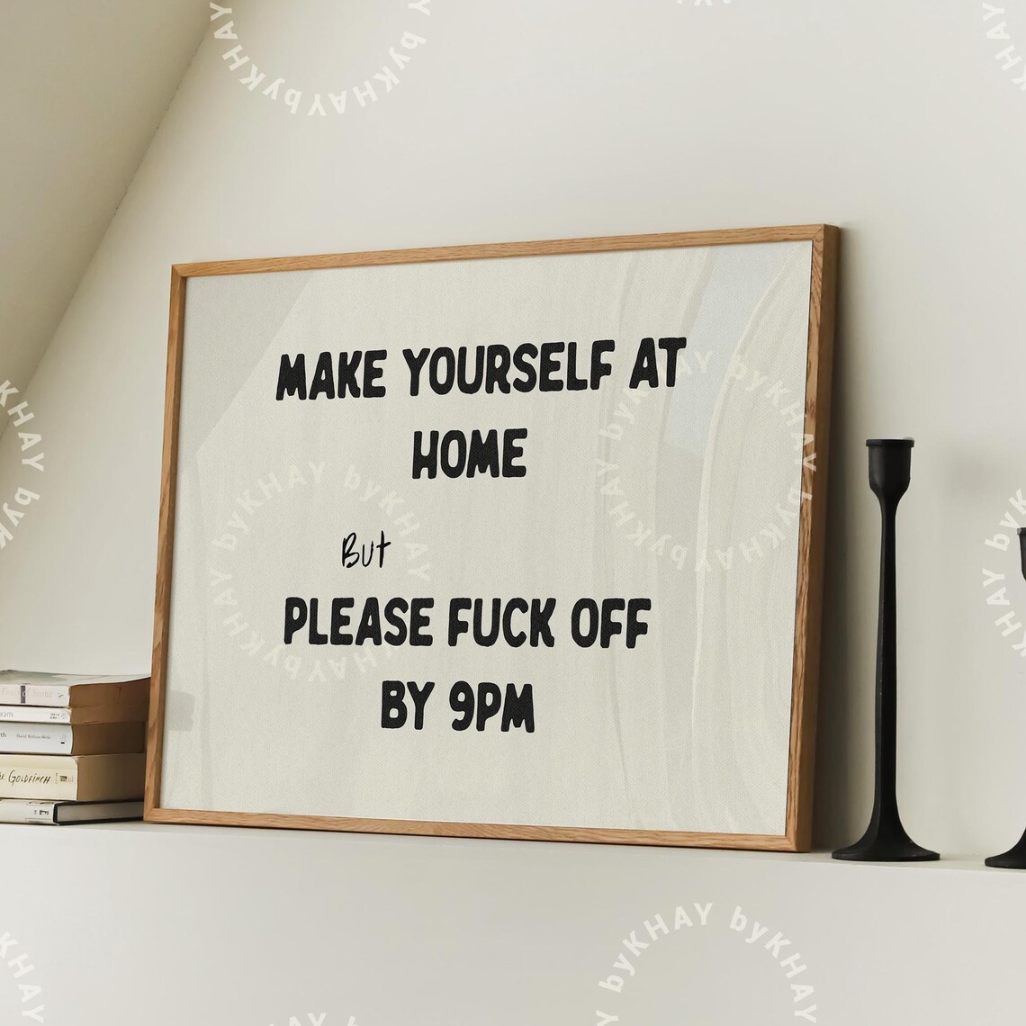 Please Fuck Off By 9pm Funny Typography Quote Print