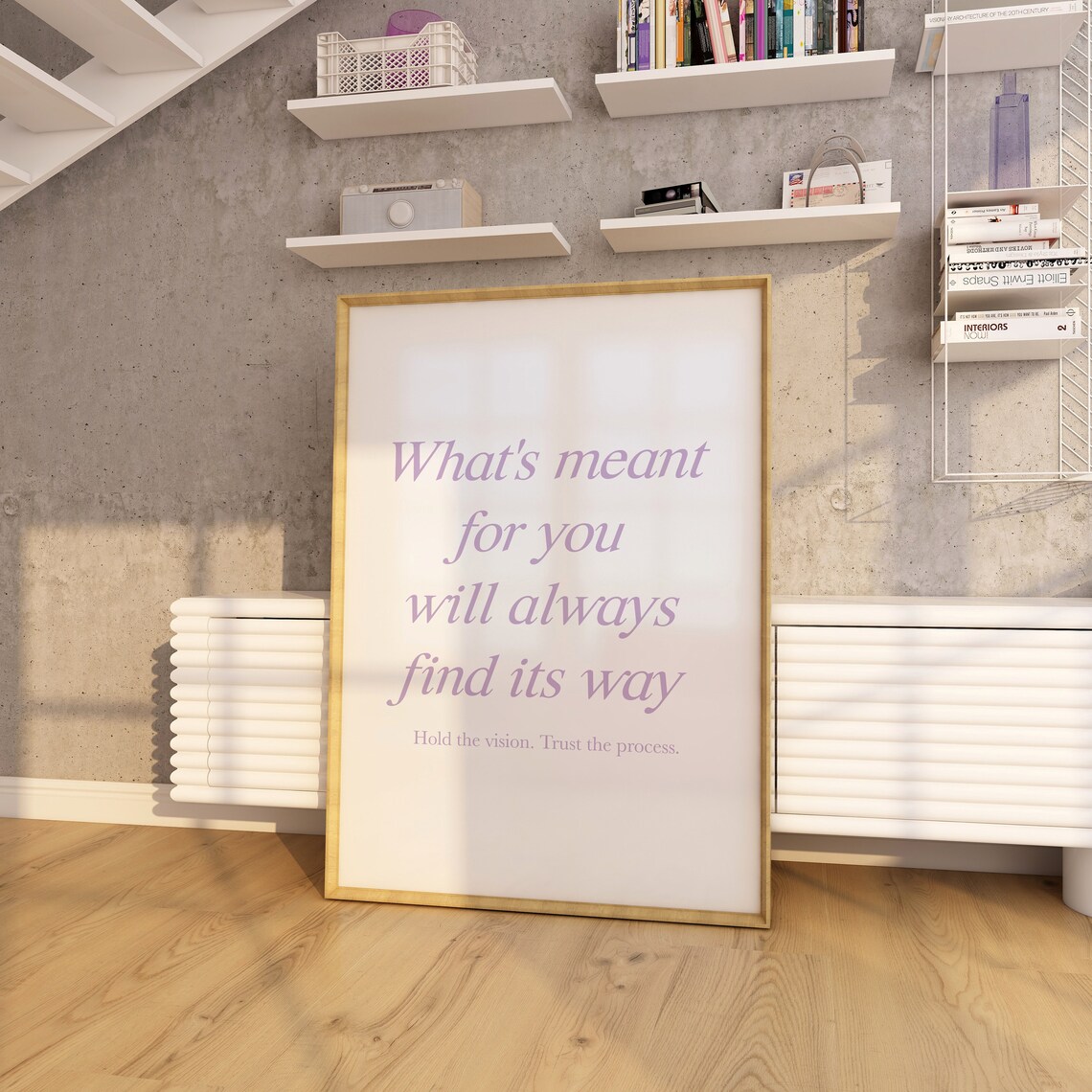 Purple Minimalist Positive Affirmation Art Print - Image 3