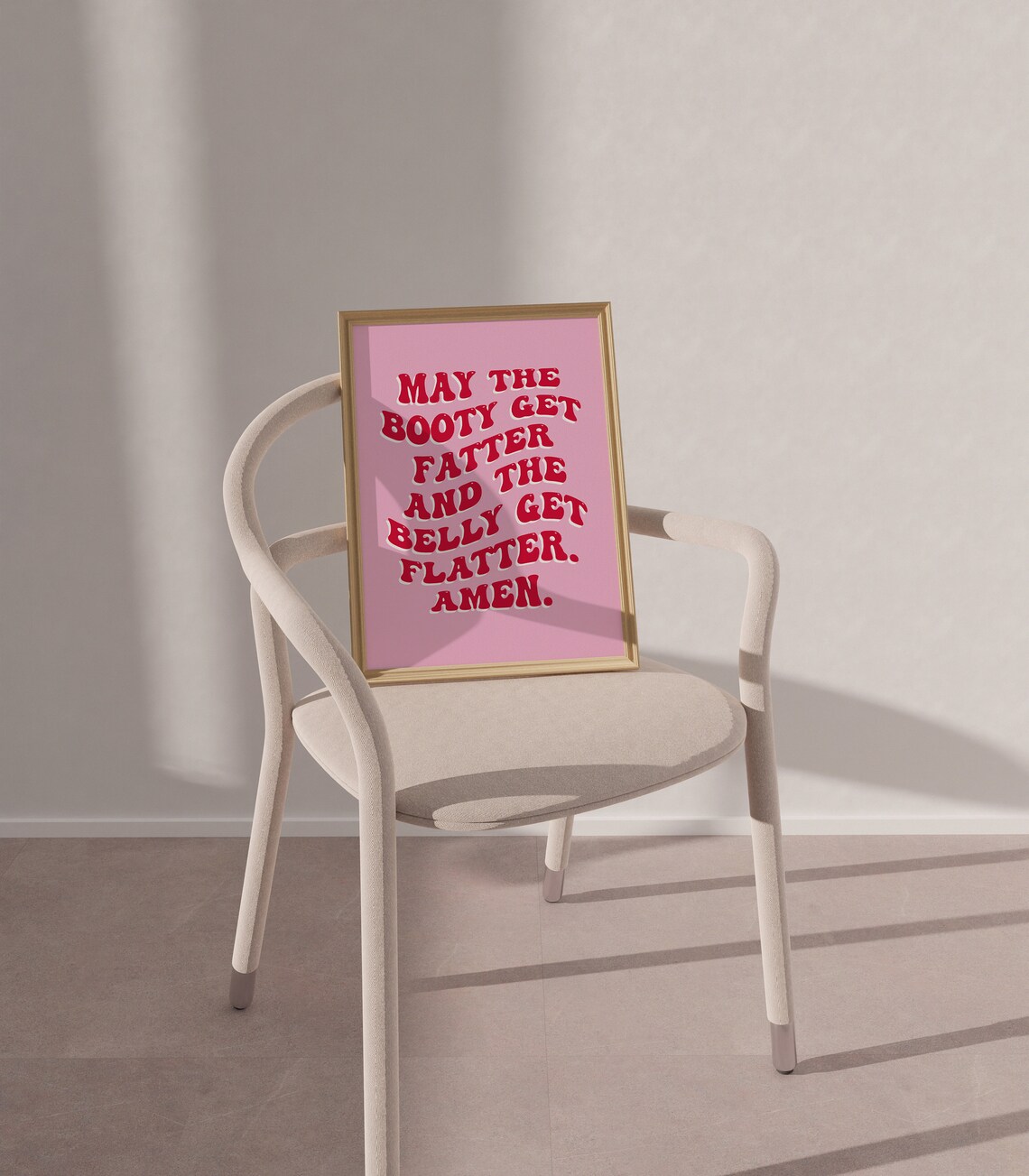 Gym Girl Pink and Red Poster, Trendy Room Decor - Image 3