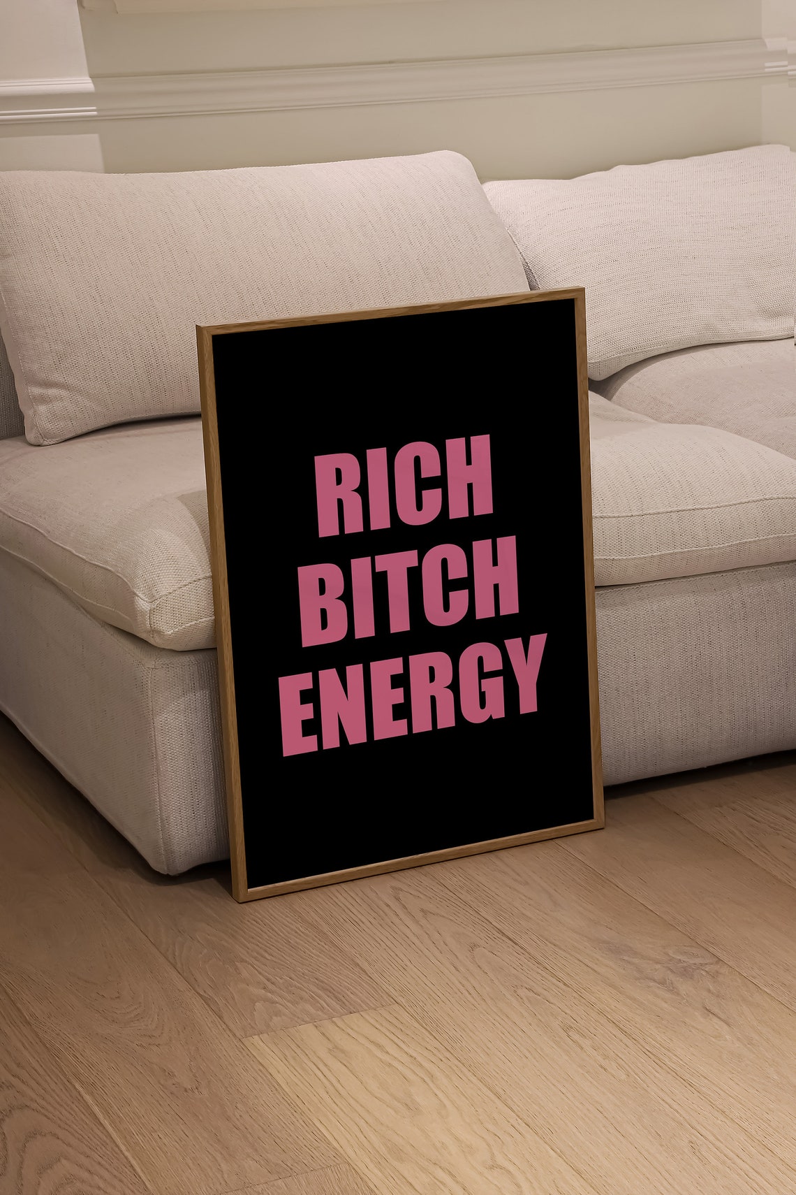 Rich Btch Energy Print Black And Pink That Girl Poster Trendy That Girl Print It Girl Black And Pink Aesthetic Prints Rich Girl Print - Image 4