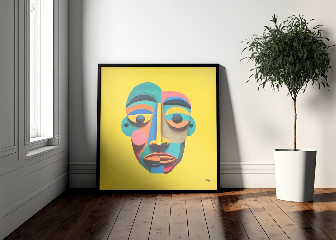 Picasso Portrait Abstract Face Modern Cubism Art Print - Image 5