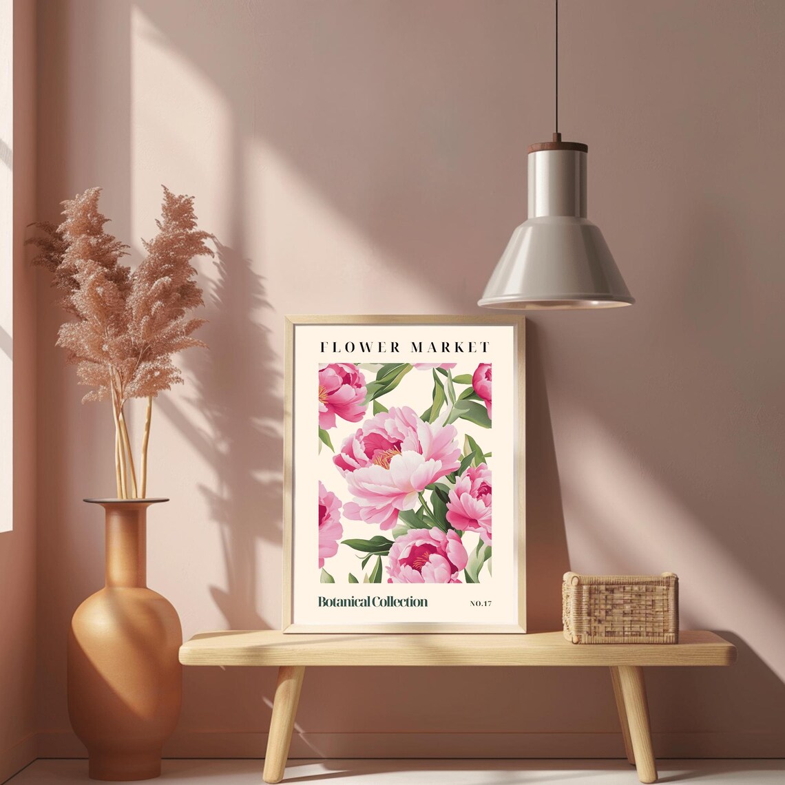 Flower Market Pink Peonies Botanical Collection No.17 Poster - Image 2