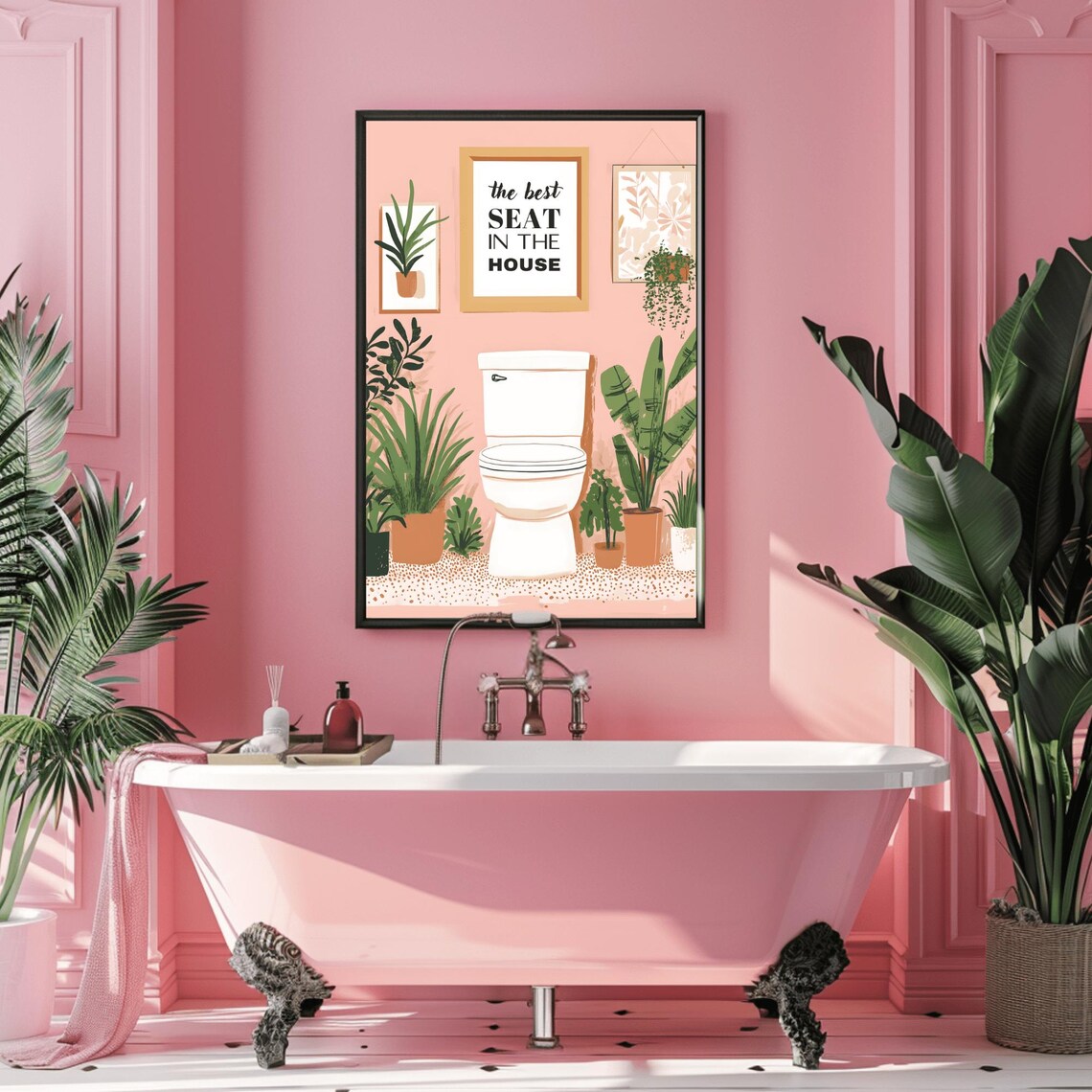 The Best Seat In The House Tropical Bathroom Quote Humor Poster - Image 3