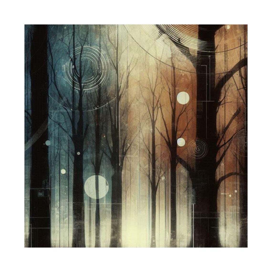 Forest Abstract Art Print Matte Vertical Poster For Home Decor Modern Wall Art Nature Lover Gift Unique Decor Idea - Image 6
