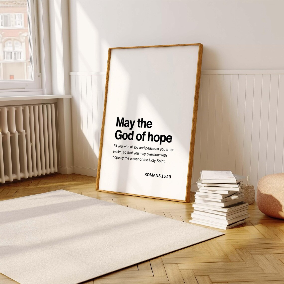 Romans 15:13 Floral Bible Verse Art Print