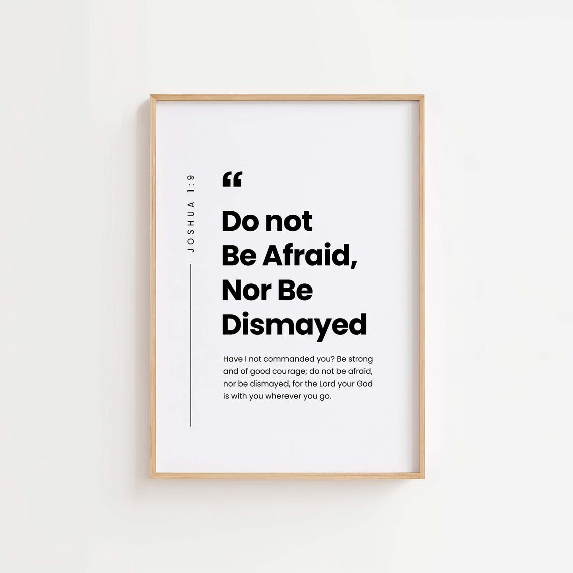 Do Not Be Afraid Nor Be Dismayed Joshua 1 9 Bible Verse Poster