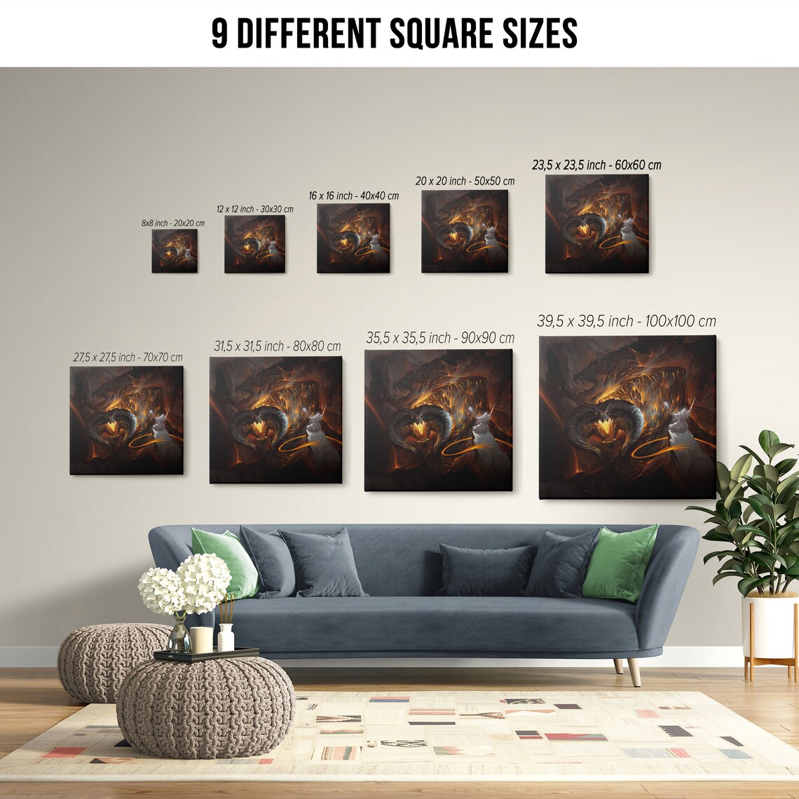 Gandalf Balrog Bridge Of Khazad Dum Fire Battle Fantasy Wall Art - Image 2
