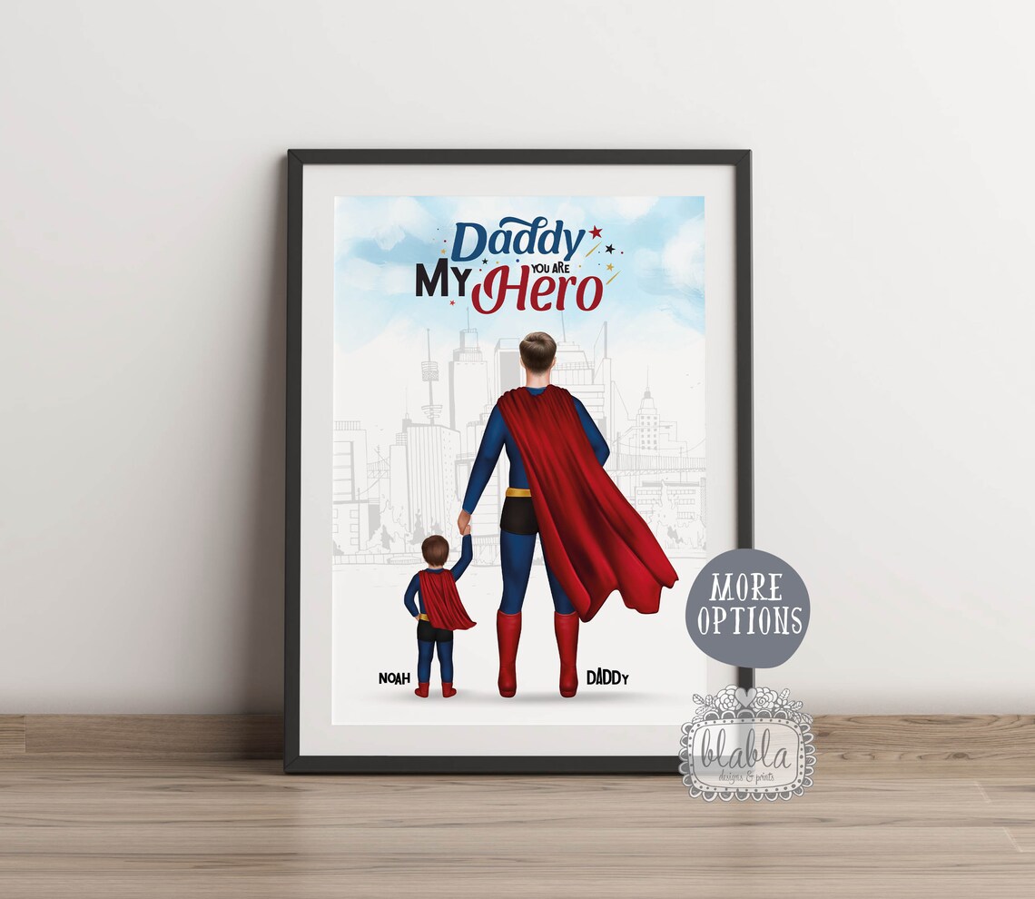 Daddy You Are My Hero Superhero Cape Daughter Fathers Day Gift Poster - Image 2