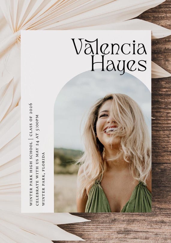 Photo Graduation Invitation Template Graduation Invite Grad Announcement Class Of 2025 College Graduation Senior Graduate Editable Template