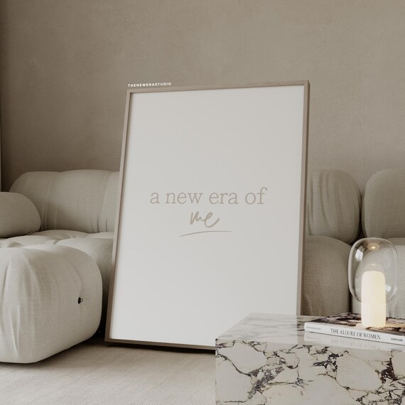 A New Era Of Me Print Beige Minimalist Poster