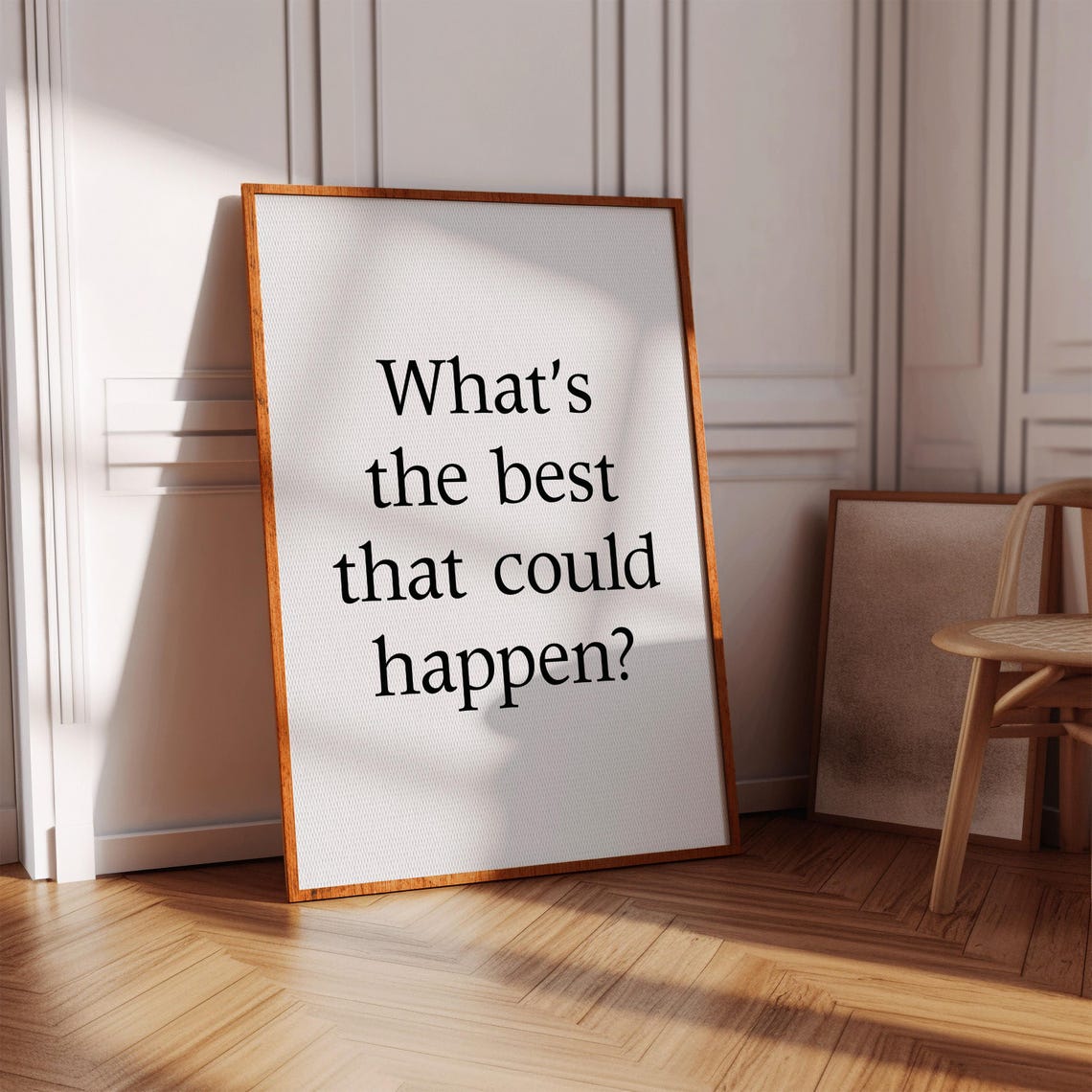 What's the Best That Could Happen Minimalist Motivational Quote Poster