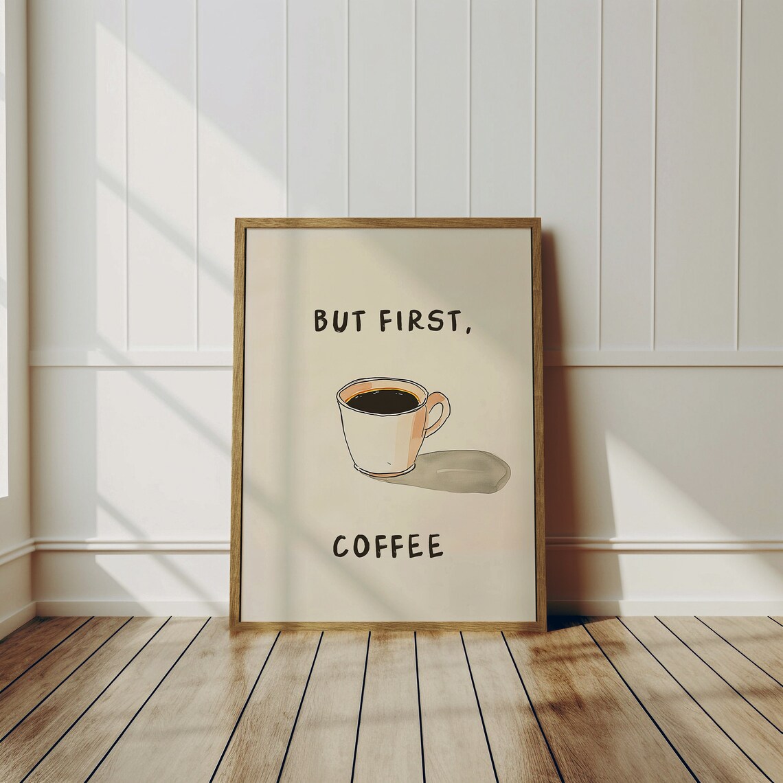But First Coffee Minimal Coffee Art Print - Image 3